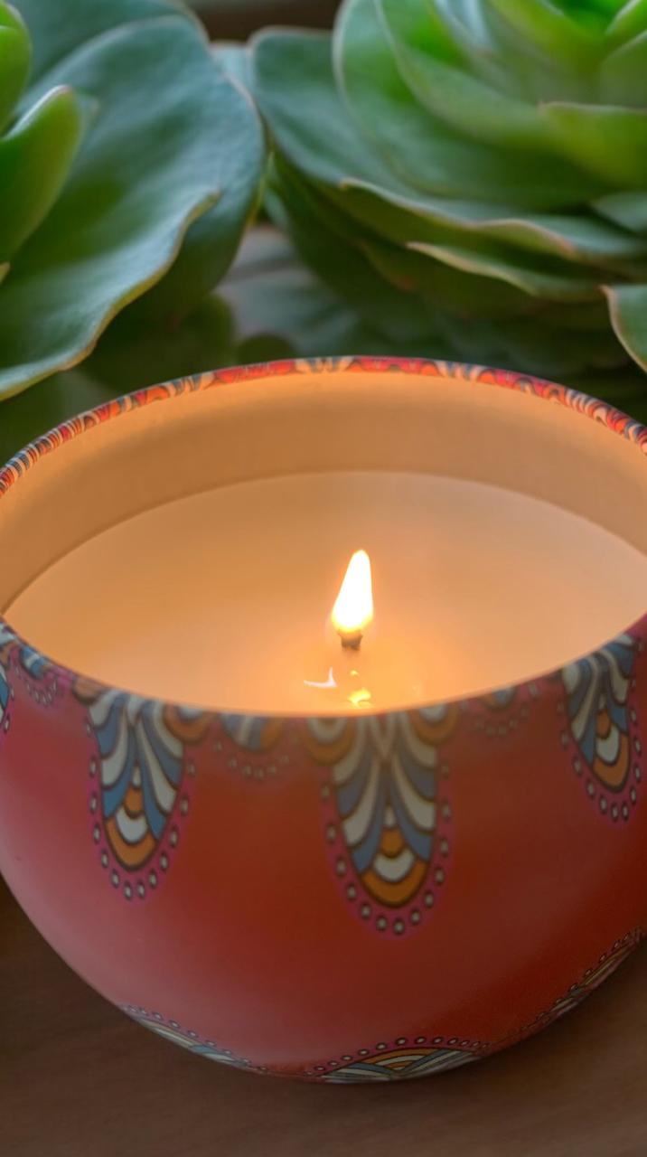 Ambiente com velas aromatizadas